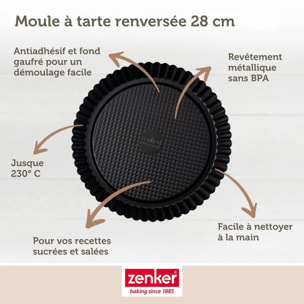 Moule à tarte renversée 30 cm Zenker Black Metallic