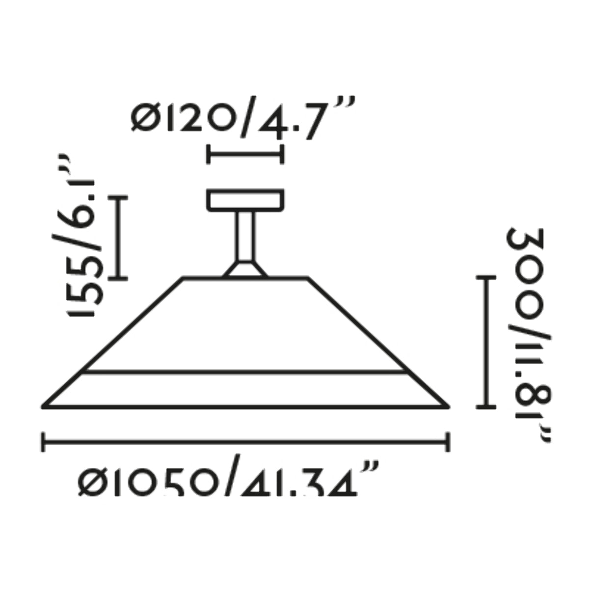 SAIGON OUT C100 S Suspension fixe vert