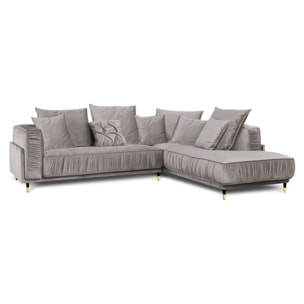 Canapé Velours Angle droit Fiorenzo - 4 Places