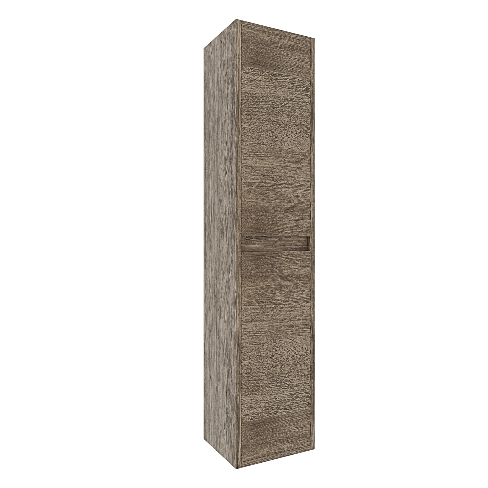 Mobile Bagno Sospeso Armadietto A Colonna Armadio Pensile 2 Ante 4 Ripiani Rovere Arredamento Bagno Nordico Moderno 30 x 25.5 x 140 cm Rovere Scuro