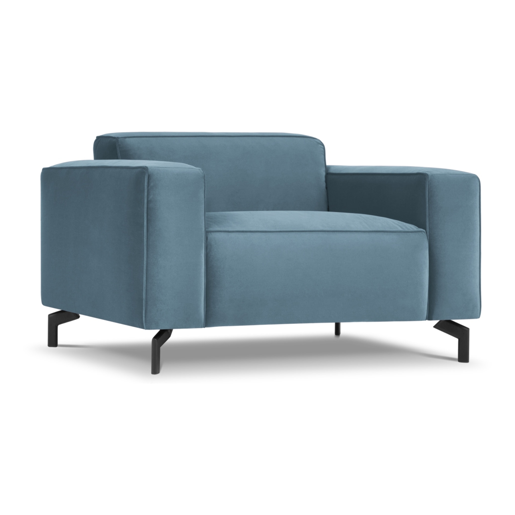 Fauteuil xl "Paradis" en velours bleu