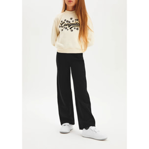 Pantalón Jogger de Felpa Negro Conguitos