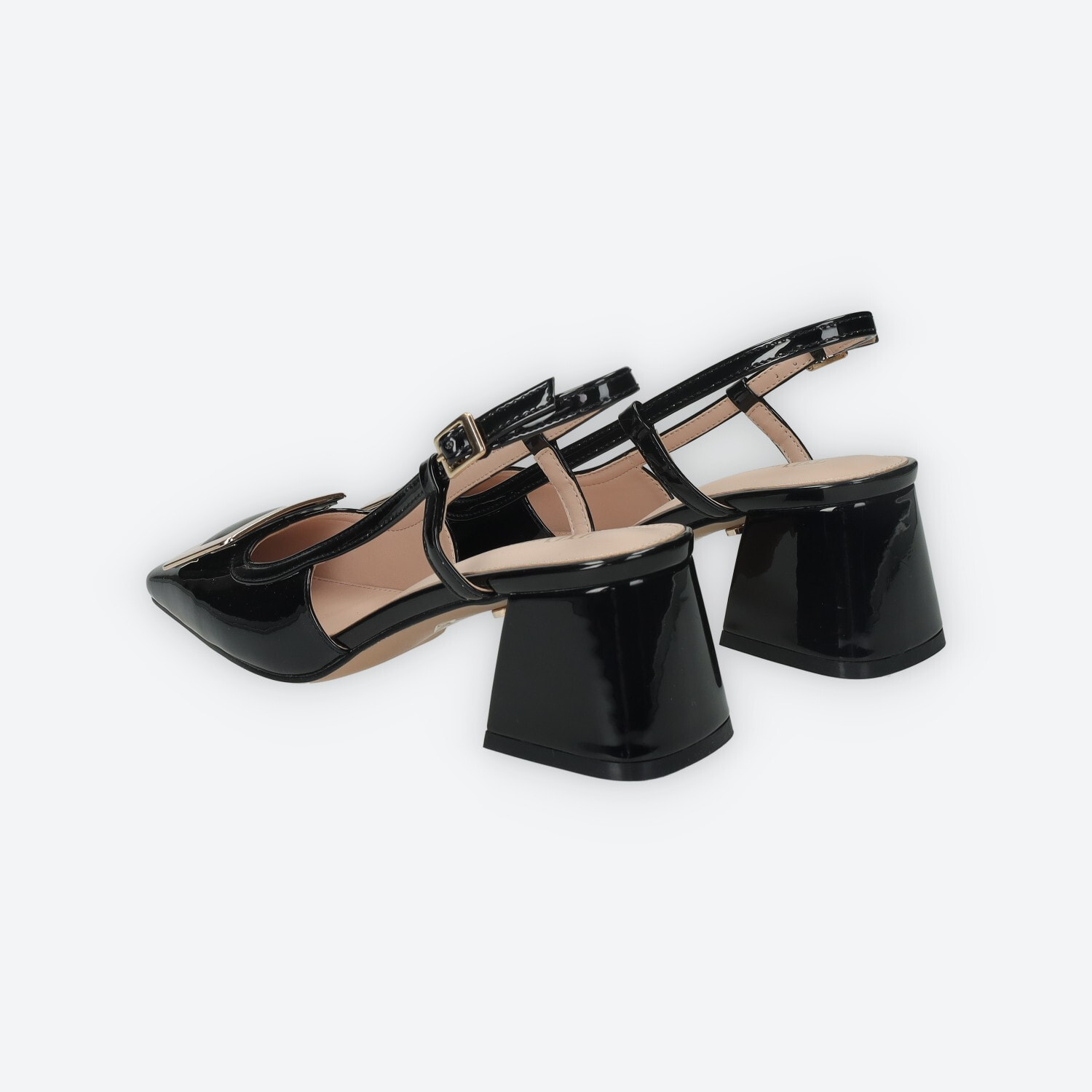Décolleté sling back Donna Tata Italia Nero