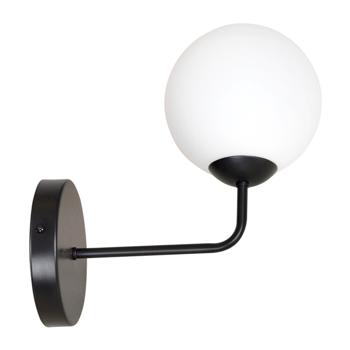 Lampada da parete PREGOS in metallo nero e vetro