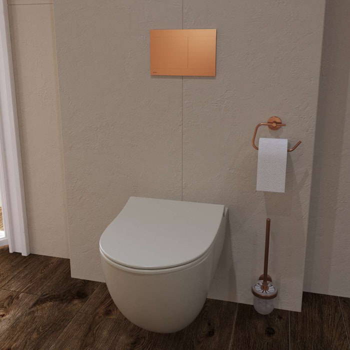 Sento WC sans bride SmoothFlush + Abattant frein de chute, Taupe mat (7848-020-6147)