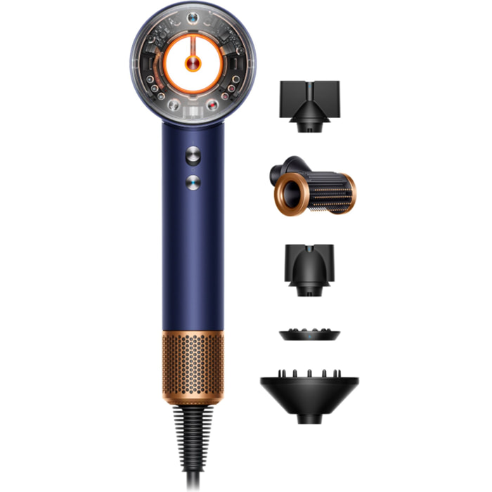 Asciugacapelli Dyson Supersonic Nural™ – Capelli lisci e mossi (blu di prussia/rame)