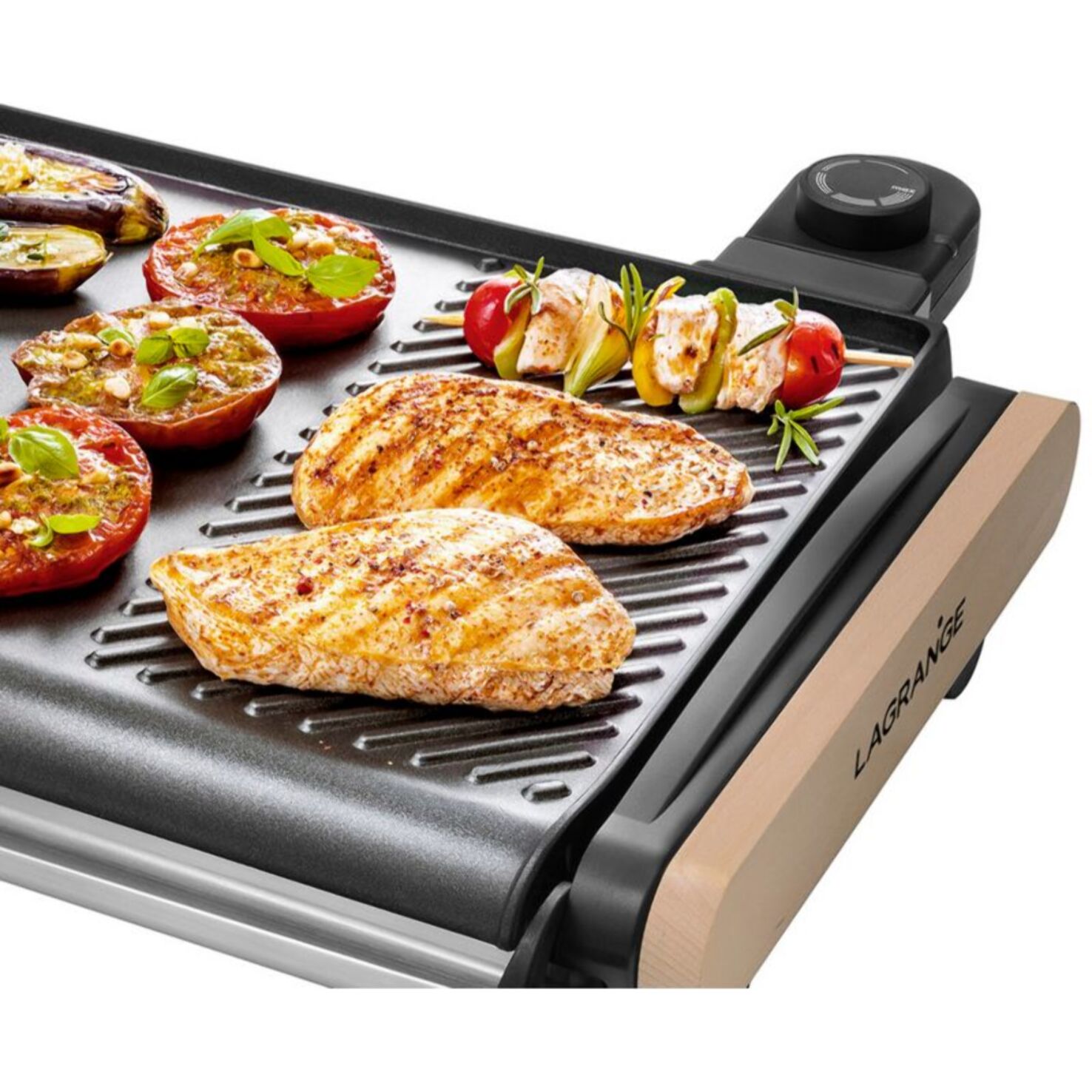 Plancha électrique LAGRANGE 229012 bois clair à poser, 43x28 cm