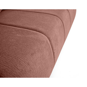 Harper - canapé 3 places convertible avec coffre en tissu texturé - Rose