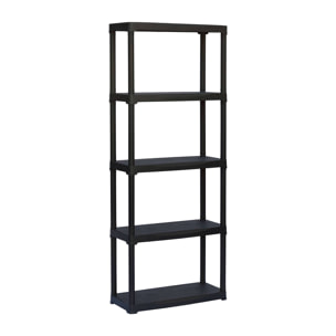 Armadio da esterno Aurelian, Scaffale outdoor, Armadio balcone multiuso, Armadietto da esterno, 100% Made in Italy, Antracite, 70x30h176 cm