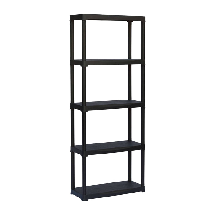 Armadio da esterno Aurelian, Scaffale outdoor, Armadio balcone multiuso, Armadietto da esterno, 100% Made in Italy, Antracite, 70x30h176 cm