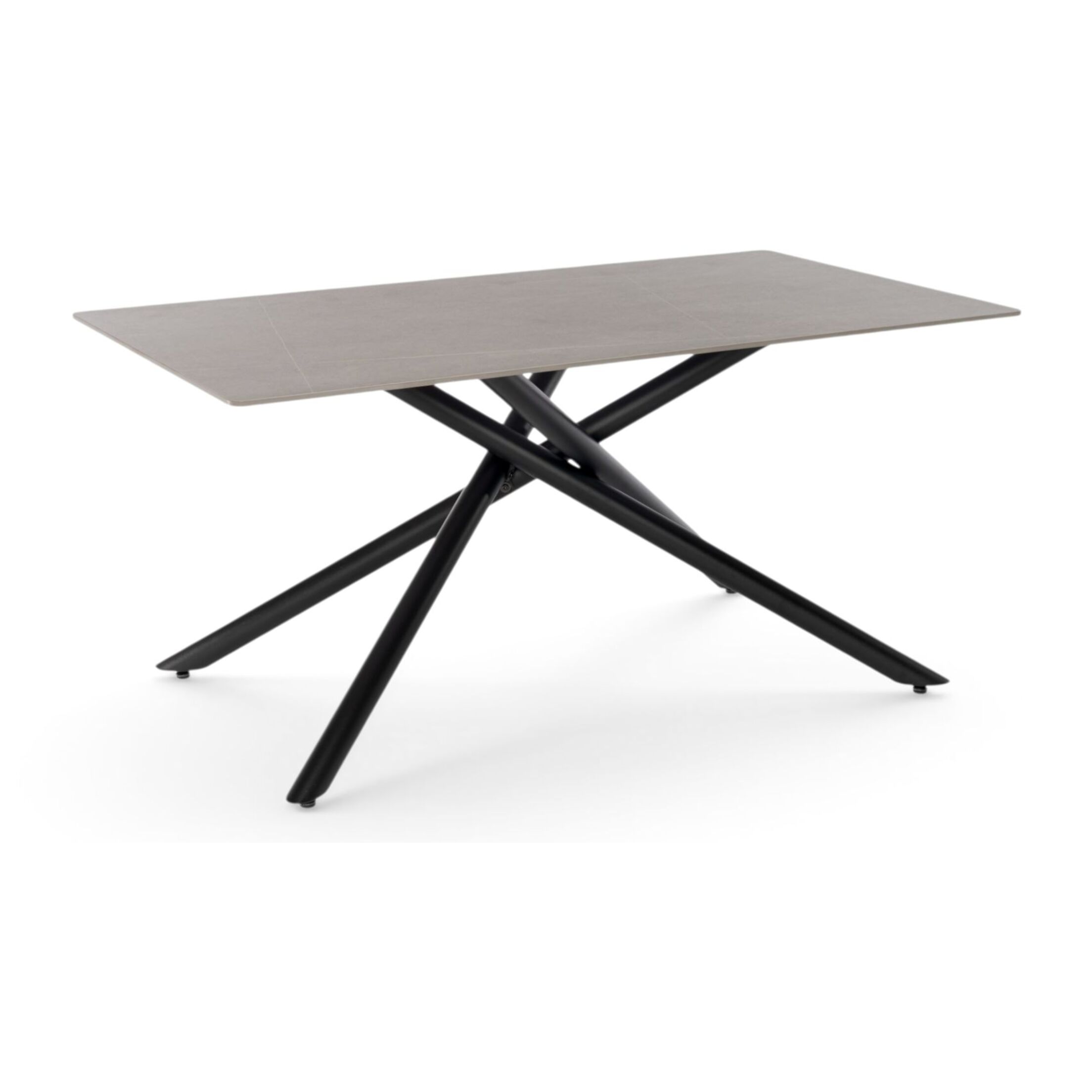 Tavolo MACINAGGIO in ceramica finitura pietra grigio