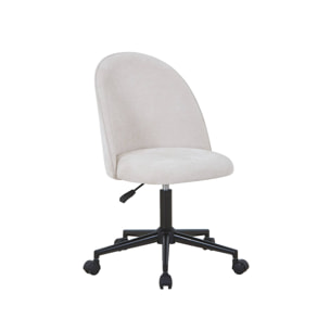 Chaise de bureau à roulettes tissu PHYL