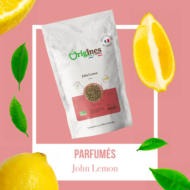 John Lemon - Thé Vert Bio de Corée au citron - sachet de 100g