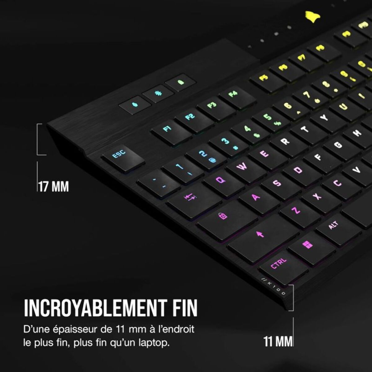 Clavier gamer sans fil CORSAIR K100 AIR Wireless