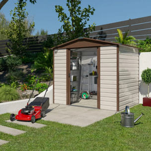 Abri de jardin métal Yardmaster 4,2 m² + kit d'ancrage