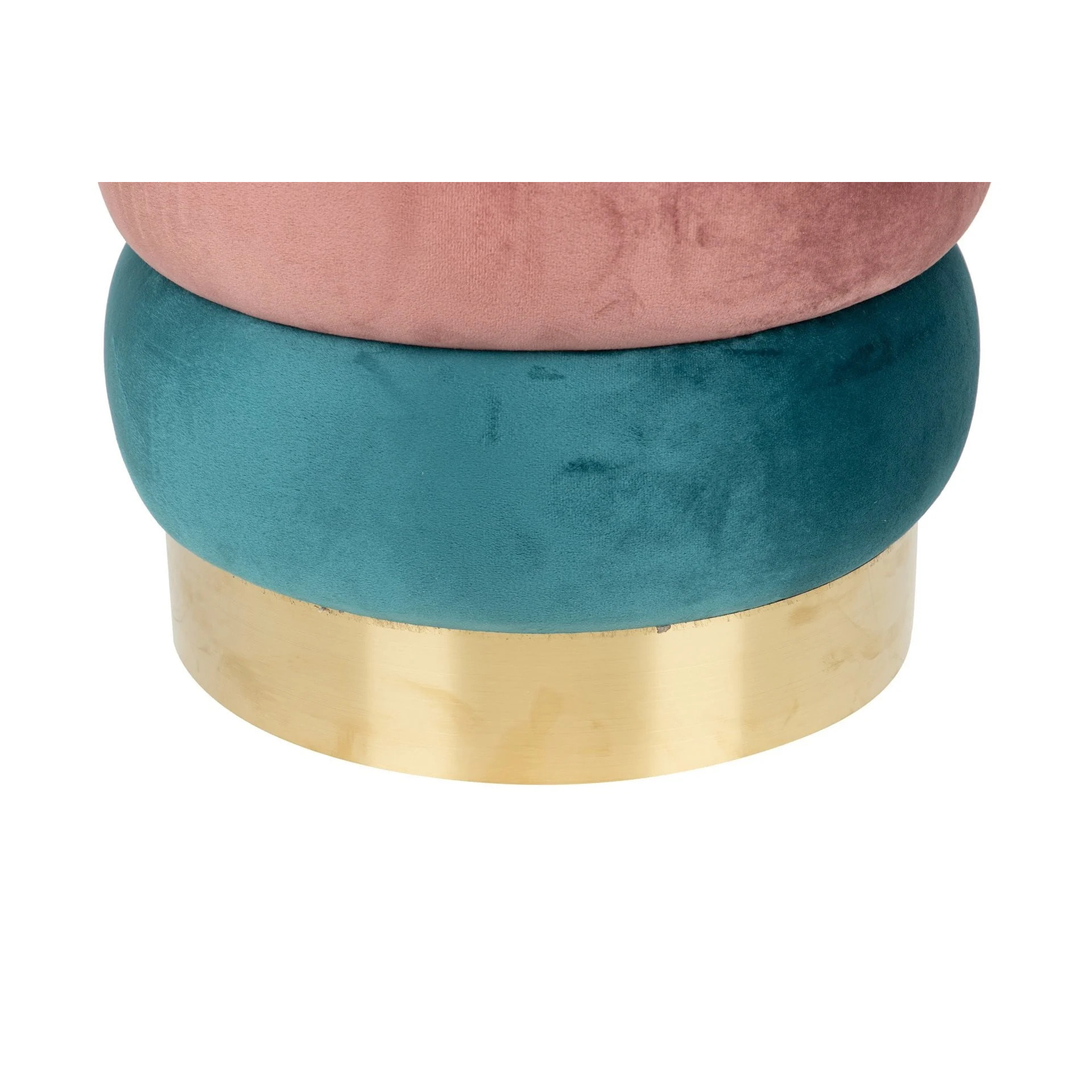 Puff Velvet Con Base Metal 40x40x43 Cm