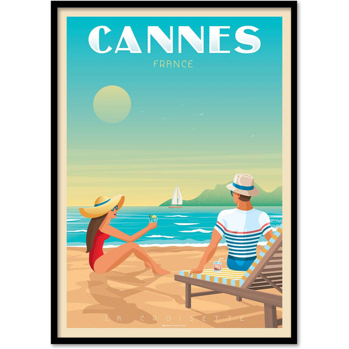 Affiche - Cannes - Olahoop Travel Posters