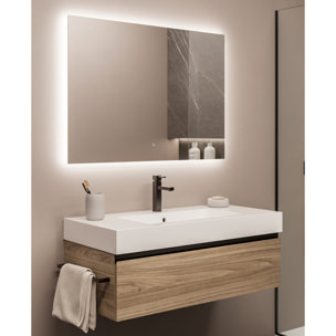 MOBILE DA BAGNO ZEFIRO 100 MONO PORO NOCE- 4 PEZZI