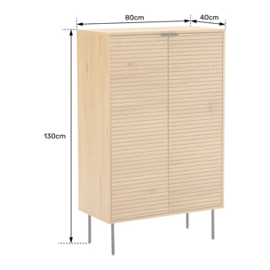 Vaisselier en bois 2 portes 80cm STINNA