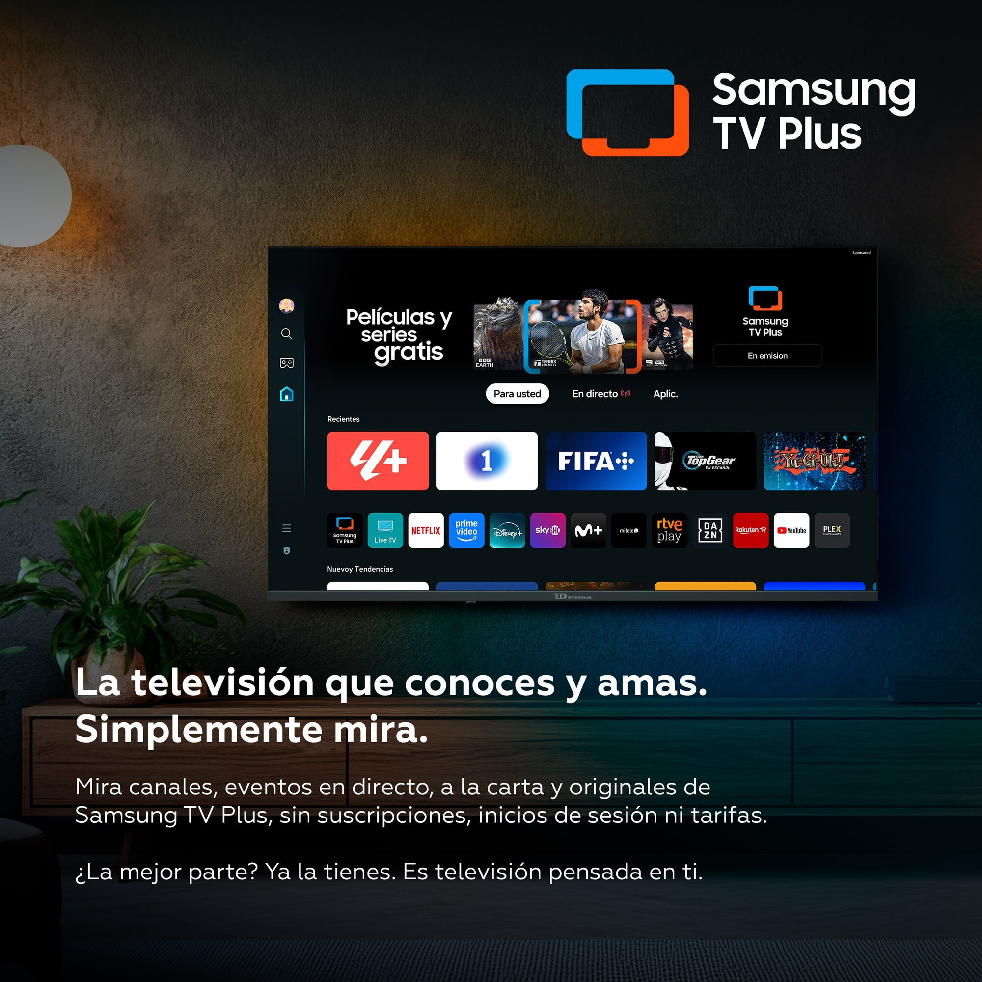 TD Systems - Smart TV 50 pulgadas Qled 4K. Samsung TV Tizen OS 8.0. Sintonizador triple (DVB-T2/C/S2). Televisores con Samsung Smart TV Gaming Hub. Televisión del 2026. Compatible con Prime Video, Netflix, Movistar+, HBO, y más Apps - M50QC22TIZEN
