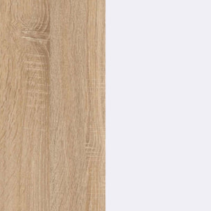 Cabecero con mesitas Akari Blanco Artik (Blanco Mate) - Roble Canadian