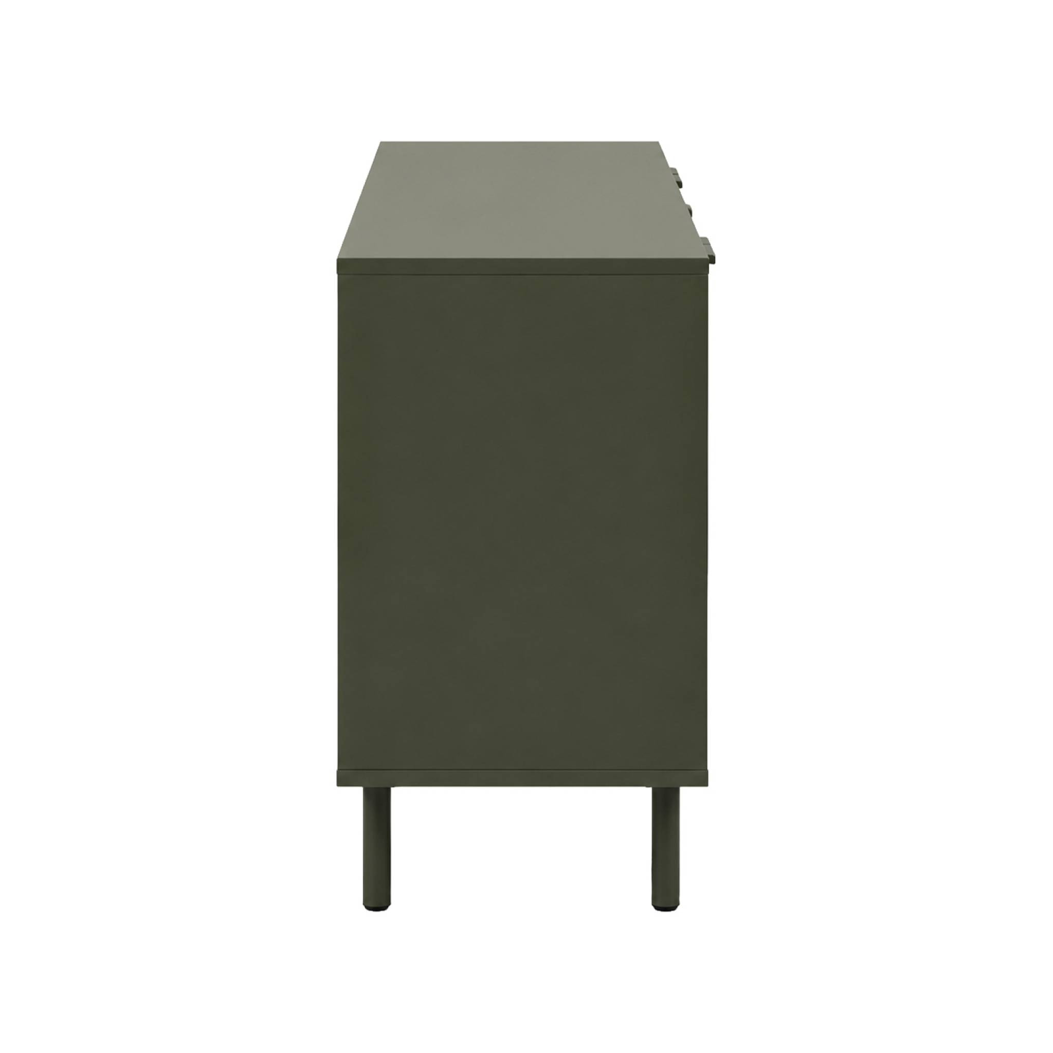 Buffet décor bois et métal 4 portes 160cm ELLIE