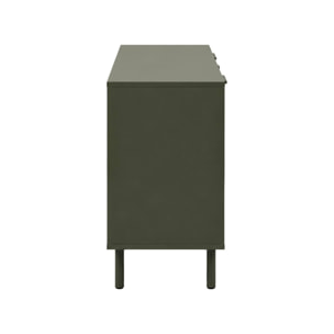Buffet décor bois et métal 4 portes 160cm ELLIE