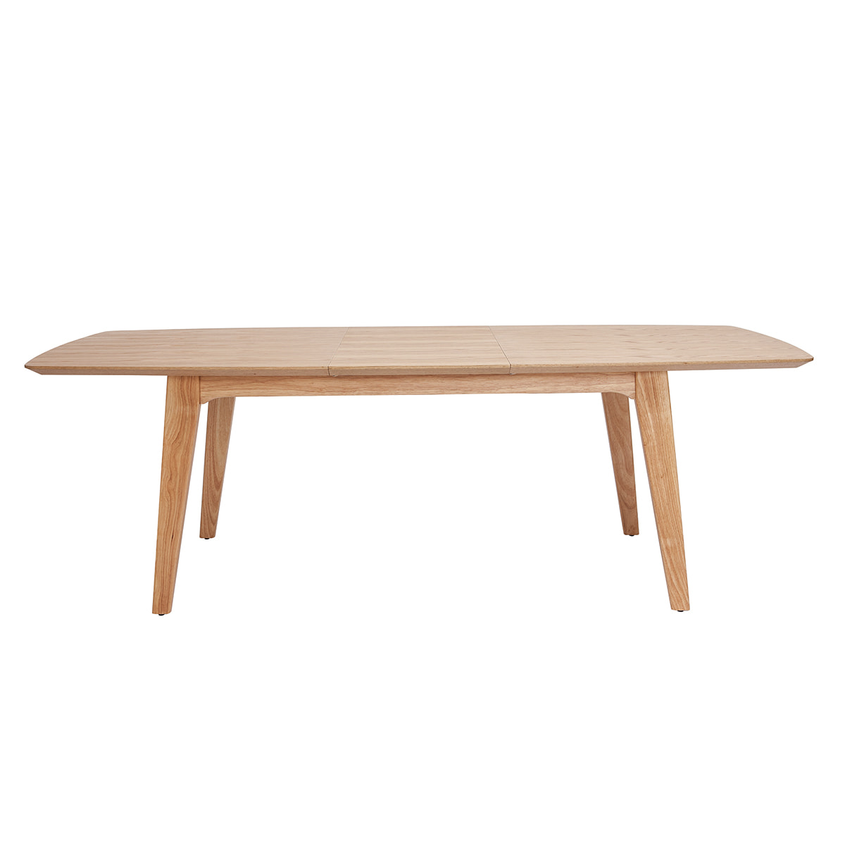 Table extensible rallonges intégrées rectangulaire en bois clair L180-230 cm FIFTIES