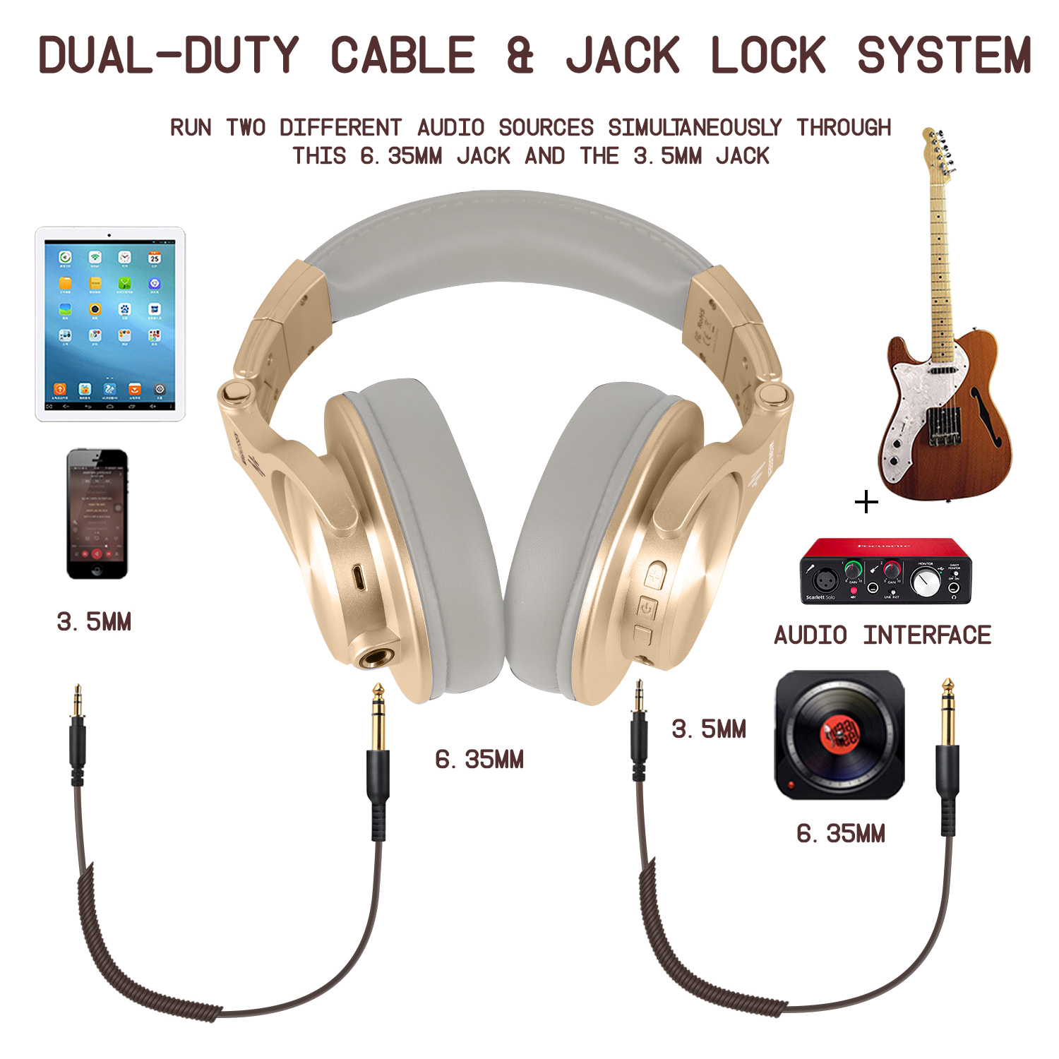 Auriculares MAGNUSSEN H6 - Dorado Beige