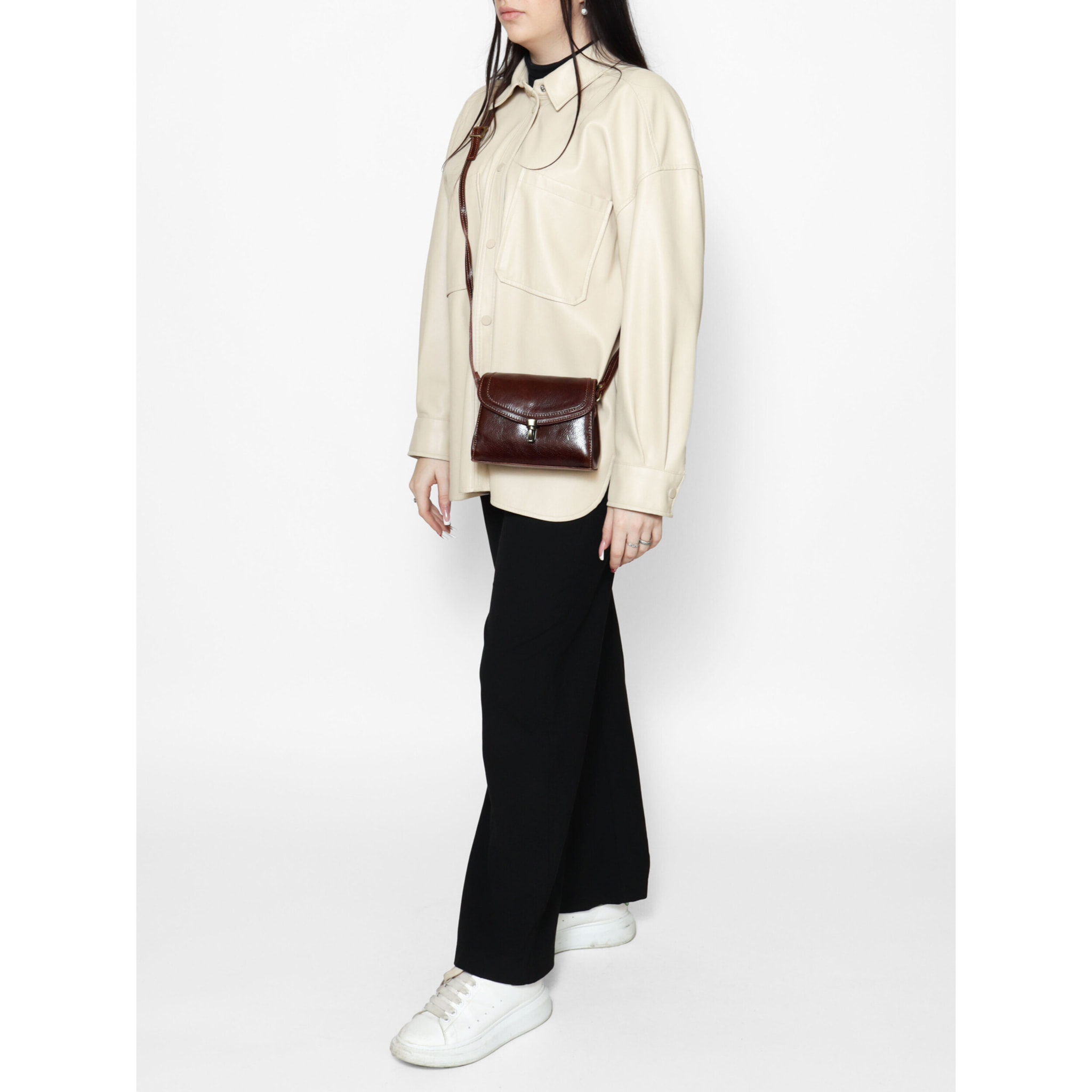 Borsa a tracolla Faye da donna In Vera pelle Made in Italy 18x13x5 cm