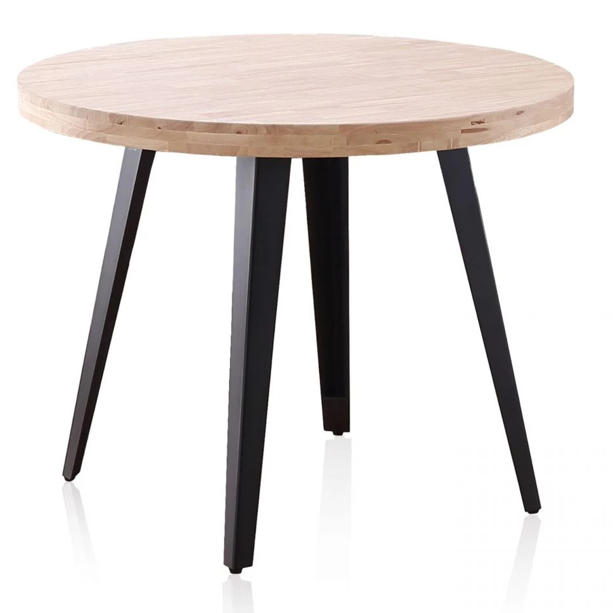 Mesa redonda fija Berg Negro - Roble