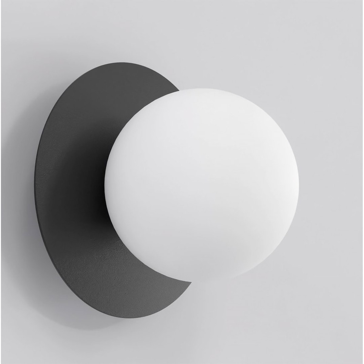 Lampada da parete Americana K1 in acciaio nero opaco