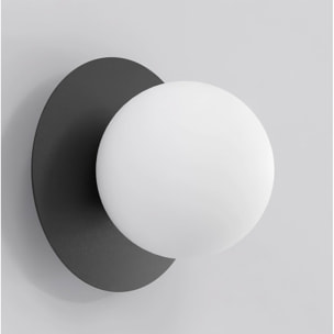 Lampada da parete Americana K1 in acciaio nero opaco