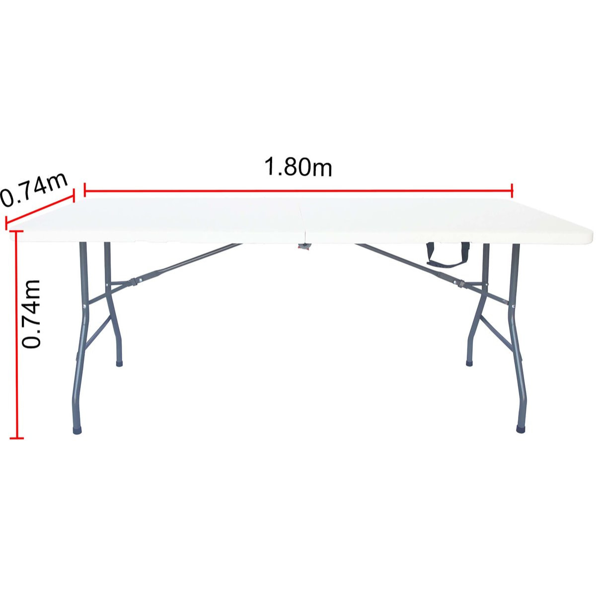 Table de jardin pliante "Foldy" - 180 x 74 x 74 cm - Blanc