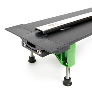 Caniveau douche plein pied à l'italienne, acier inoxydable satiné, pieds de réglage, siphon de sol compris