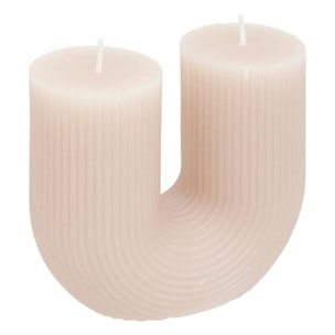 Bougie en U "Demi" 400g gris taupe