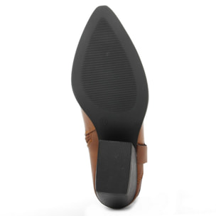 Stivaletti Donna colore Cuoio-Altezza tacco:7cm