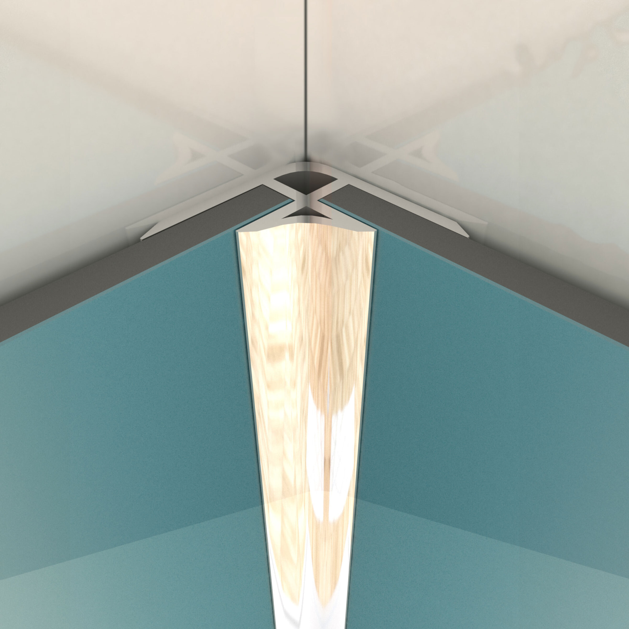 Profilé Mural d'Angle en Aluminium Chrome H250 cm compatible avec WALL'IT et STONE'IT