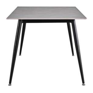 Table de repas 180 cm céramique marbré pieds évasés métal - STONE 2