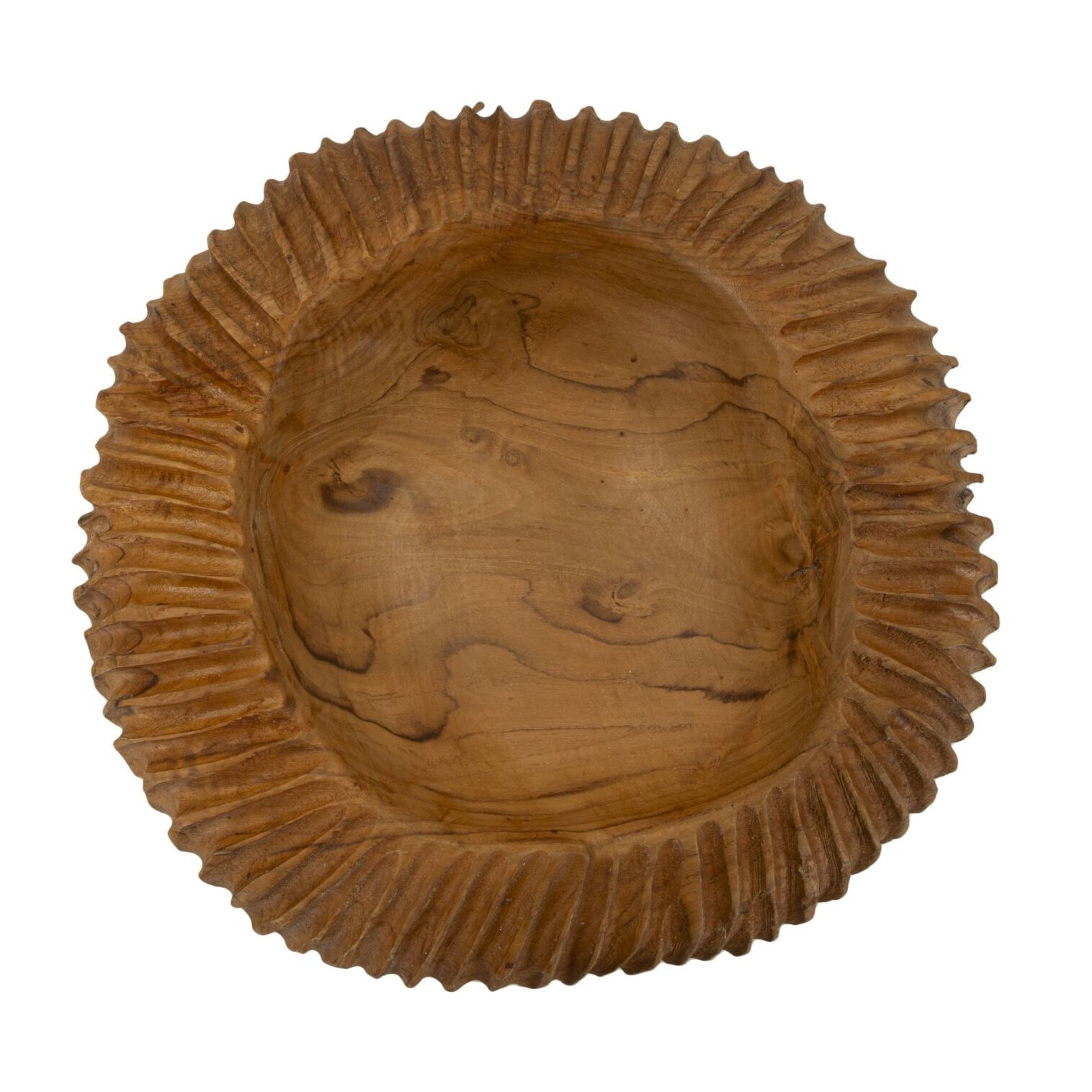 S/TASCHE GARIT IN TEAK RICICLATO CM Ø 32X11 (PEZZI UNICI - NON RIP. IN SERIE)