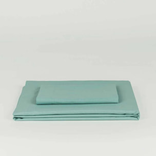 Juego de sábanas algodón lisas verde tiffany