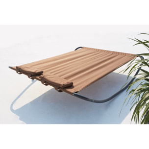 Transat à bascule 2 personnes chocolat STARK