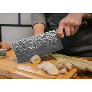 Cuchillo Macheta de Chef - 190mm - Colección Pakka Damascus