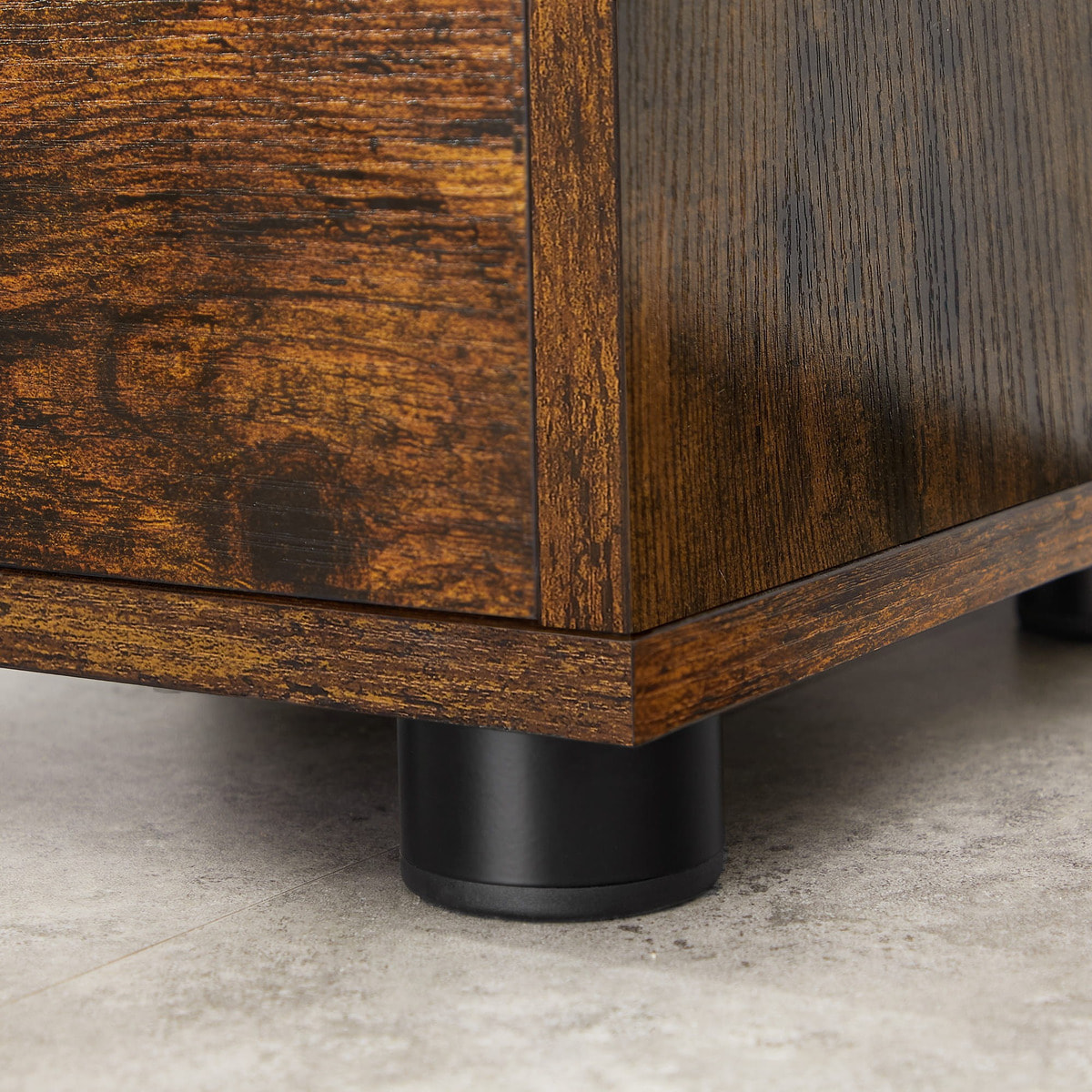 Cassettiera bagno rustica in legno marrone scuro