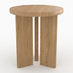 Table d'appoint ronde en bois clair D40 cm - Néa