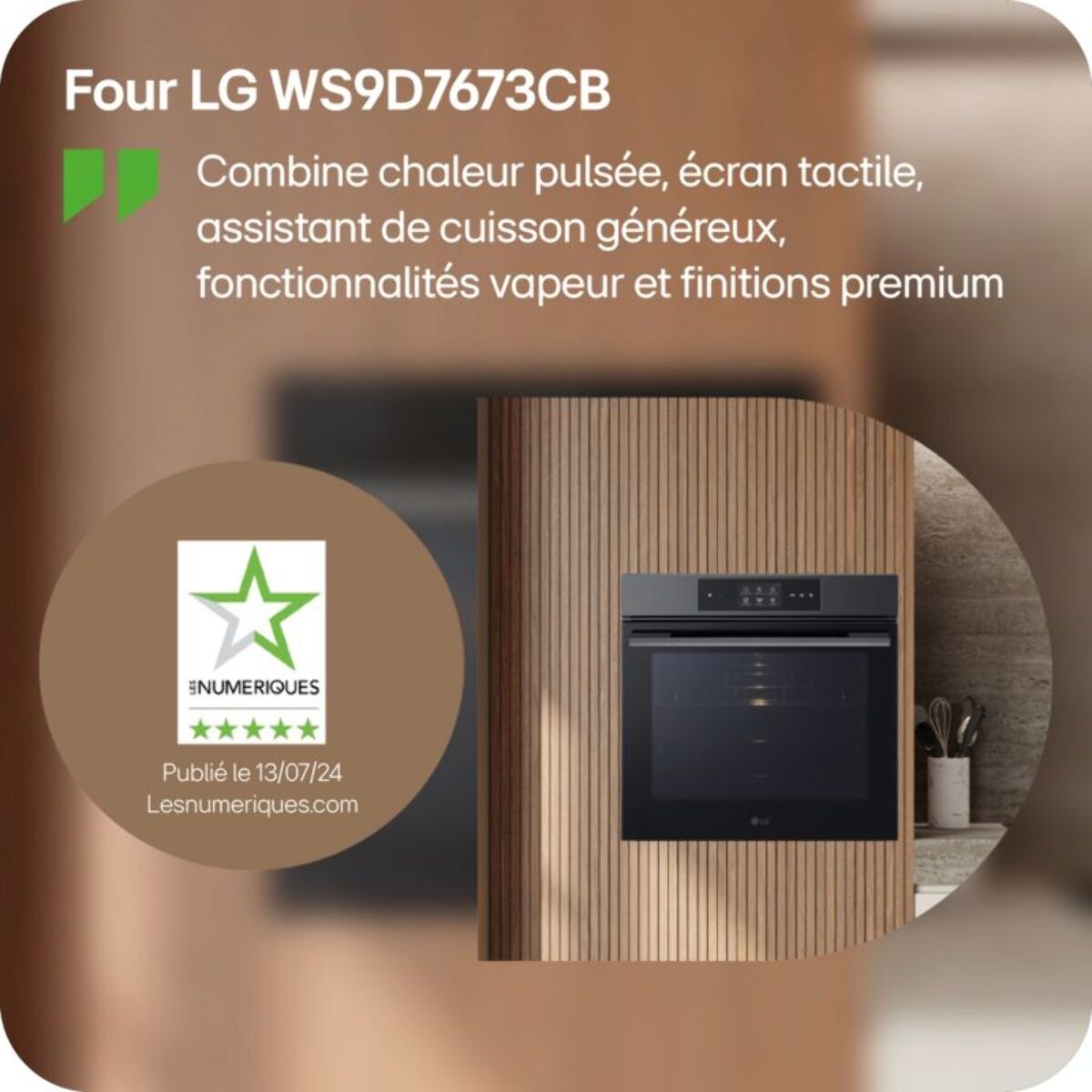 Four encastrable fonction vapeur LG WS9D7673CB Instaview