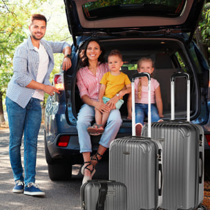 Juego De Maletas Rígidas Abs Itaca Sevron Antracita