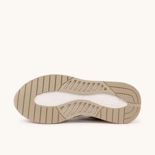 Zapatilla Ergonómica de Piel y Ante en Azul y Amarillo MUNICH SPEED 17