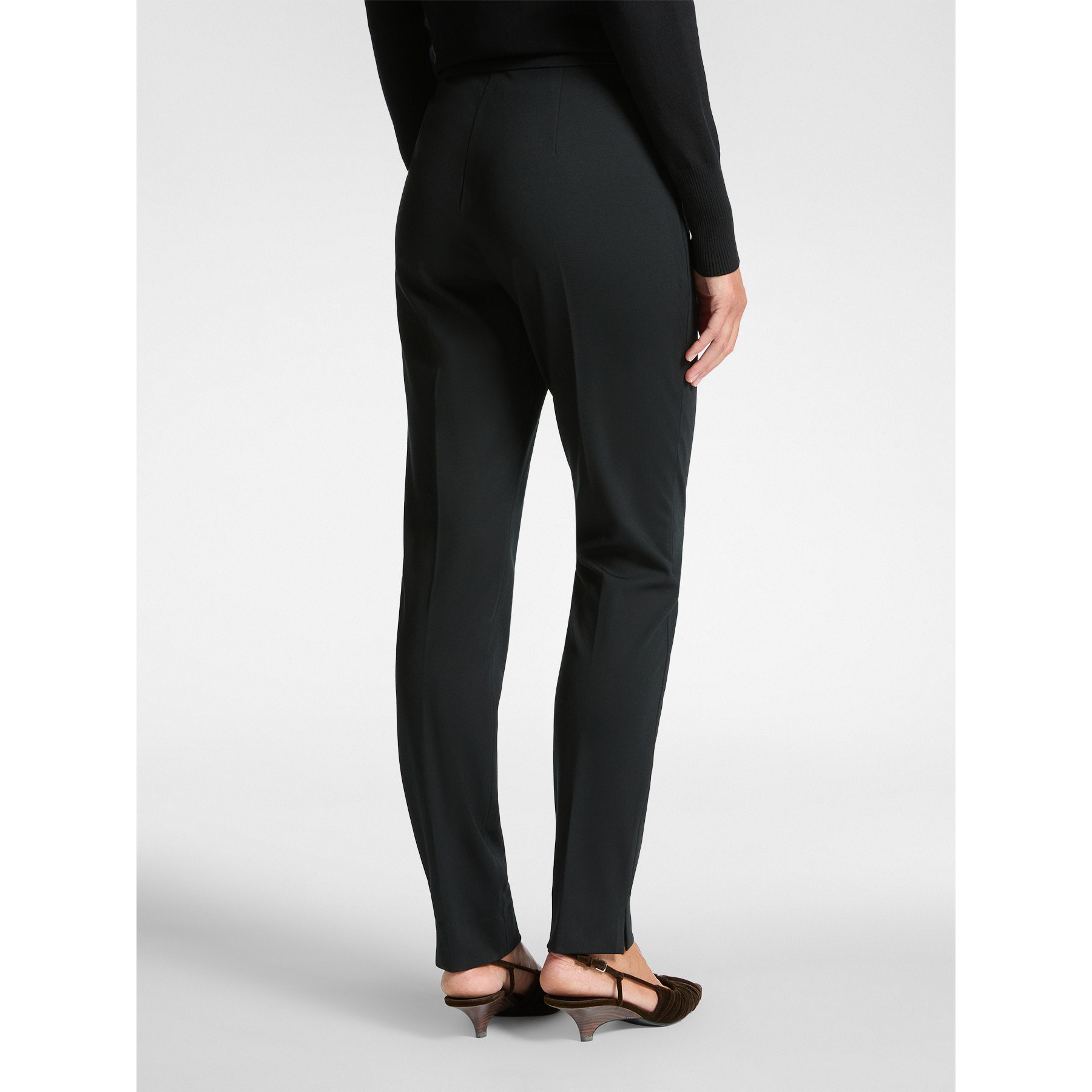 Elena Mirò - Pantaloni slim in punto Milano - Nero