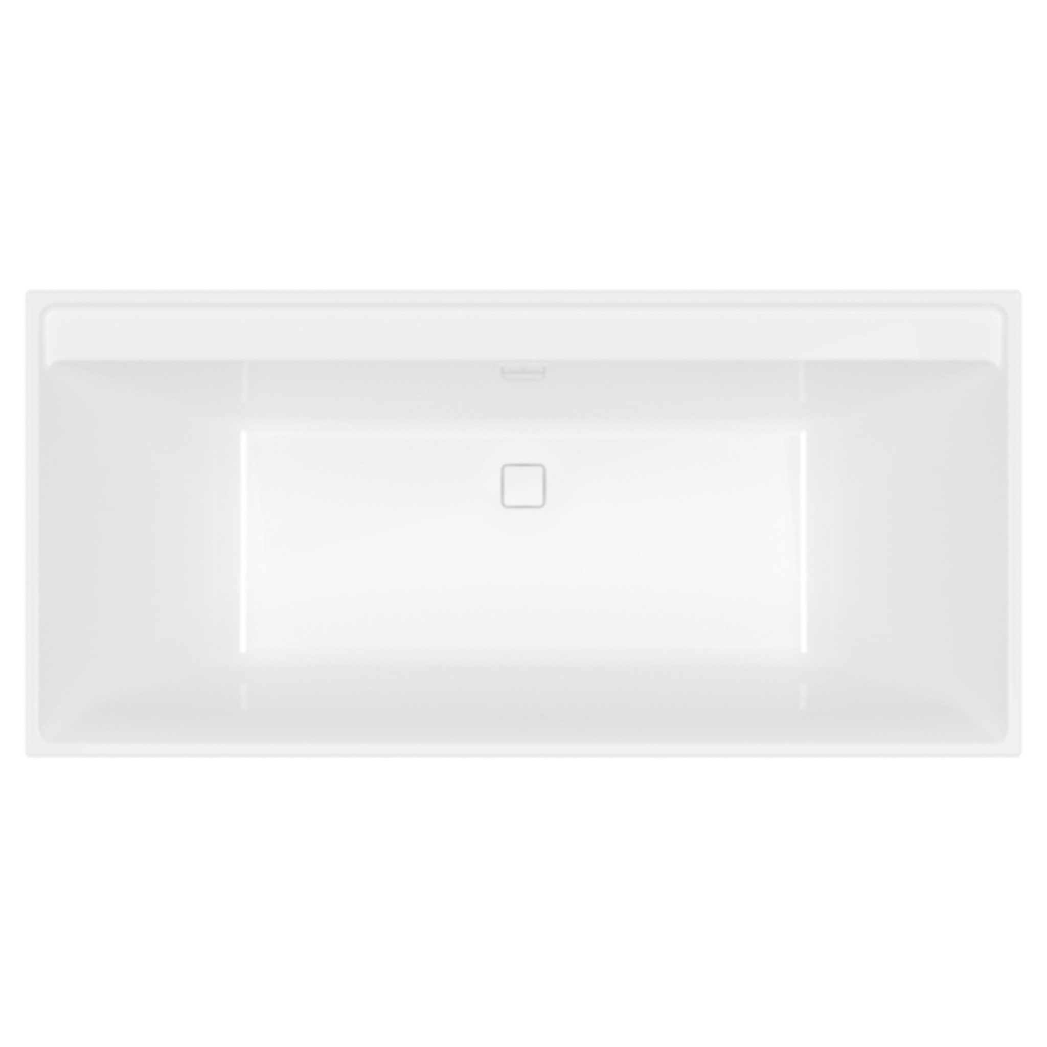 Baignoire droite 180 x 80 VILLEROY & BOCH Collaro acrylique blanc brillant avec vidage et trop plein blanc brillant